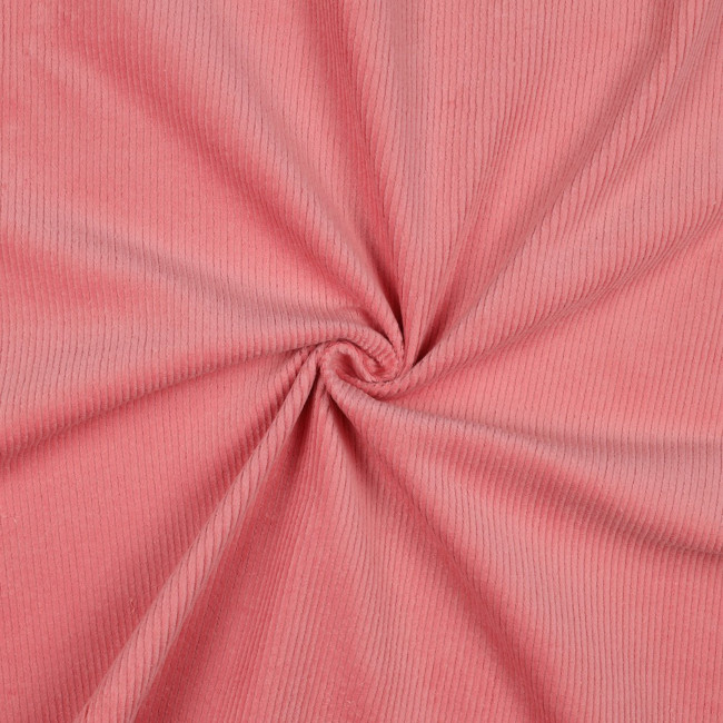 Old Rose Washed Stretch Cotton Corduroy , Dressmaking fabric, Stretch
